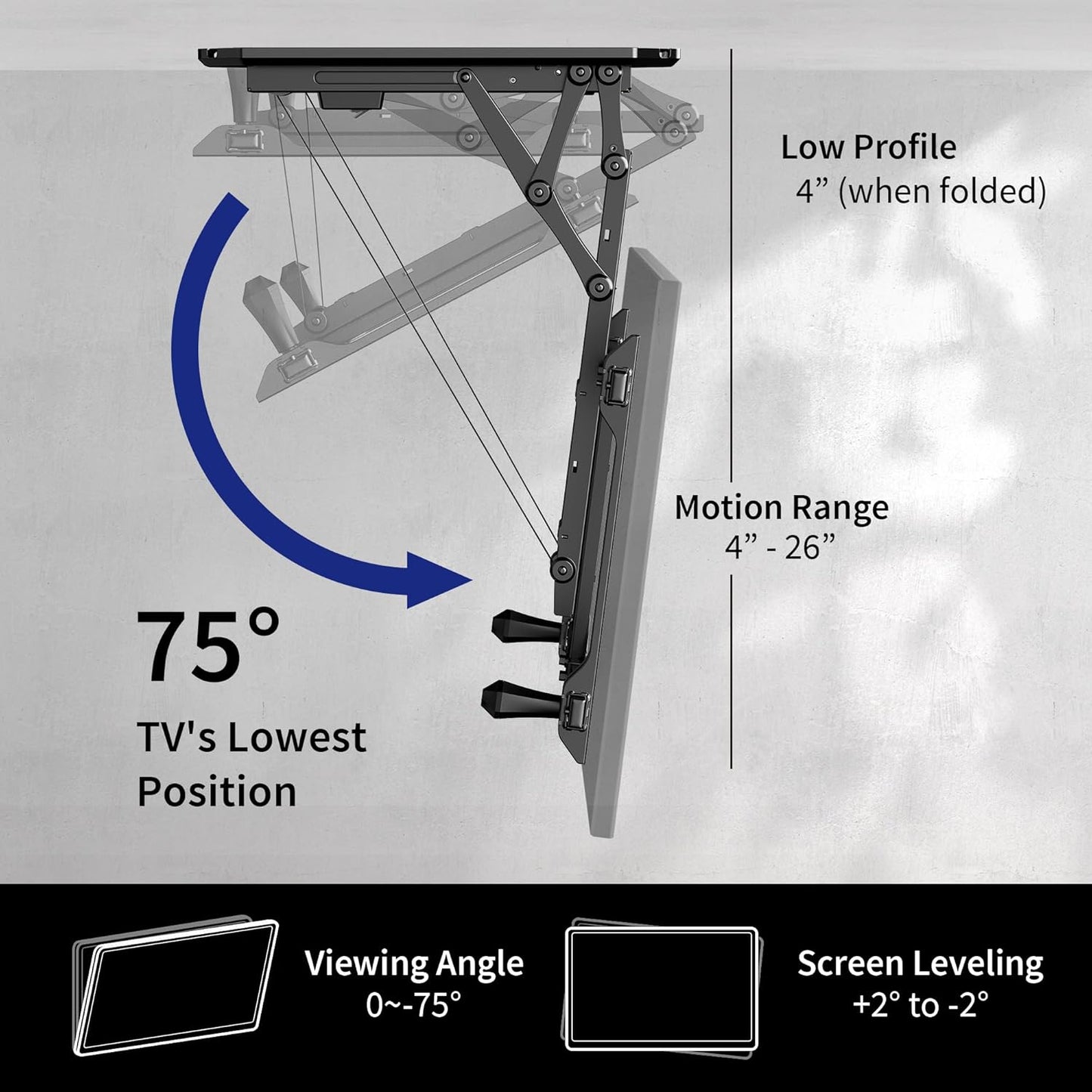 SOPORTE MOTORIZADO DE TECHO PARA TV