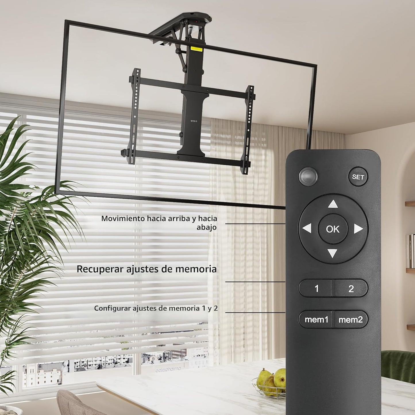 SOPORTE MOTORIZADO DE TECHO PARA TV
