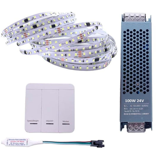 TIRAS LED DIRECCIONALES SECUENCIALES CASCADA 10 MTS CON PANEL CONTROLADOR